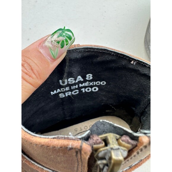 Sterling River Style SRC100 Rustic Genuine Leather Ankle Cowboy Boot Booties 8M - Picture 7 of 8